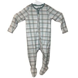 Copper Pearl Footed Double Zip Sleeper Pajamas Plaid